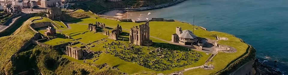 Areal view of Tynemouth Priory